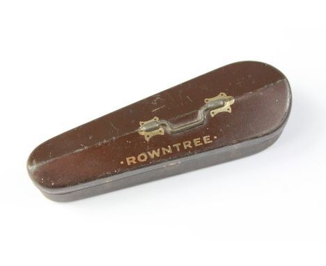 A Rare Circa 1910 Vintage Rowntree Cachou (Sweet) Tin. The tin in the form of a violin case.