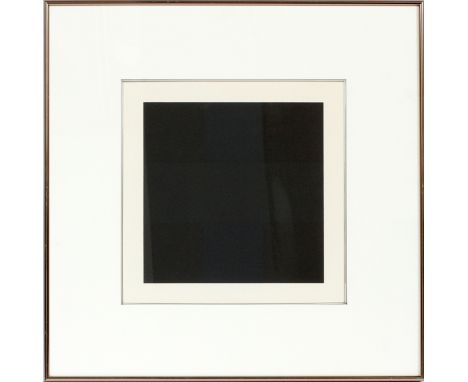 AD REINHARDT (AMERICAN, 1913-1967), SILKSCREEN, H 12", W 12", UNTITLED BLACK SQUARE Possibly from "10 Screenprints"; not sign
