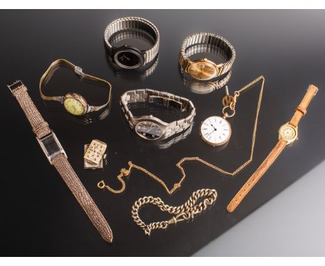 Mehrteiliges Konvolut von Armband- und Taschenuhren, u.a. Armbanduhr bez. "GlashütteSpezimatik", Armbanduhr Junghans Mega Sol