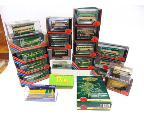 TWENTY-ONE 1/76 SCALE 'MAIDSTONE & DISTRICT' MODEL BUSES by Exclusive First Editions (15), Corgi 'Original Omnibus Company' (