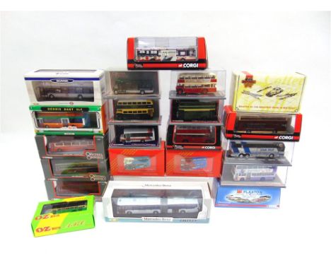 TWENTY-ONE ASSORTED 1/76 SCALE MODEL BUSES by Corgi 'Original Omnibus Company' and others, various liveries, most mint or nea