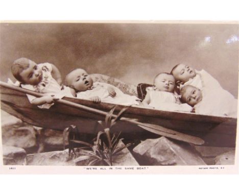 POSTCARDS - ASSORTED Approximately 200 cards, including topographical; Great War; real photographic portrait; greetings; and 