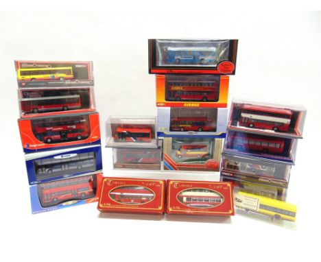 EIGHTEEN 1/76 SCALE DE-REGULATED LONDON MODEL BUSES by Corgi 'Original Omnibus Company' (8), Creative Master Northcord (5), A