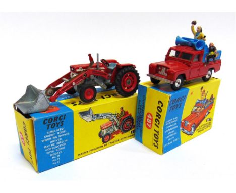 TWO CORGI TOYS comprising a No.487, Chipperfields Circus Land Rover Parade Vehicle, red and blue, excellent condition, comple