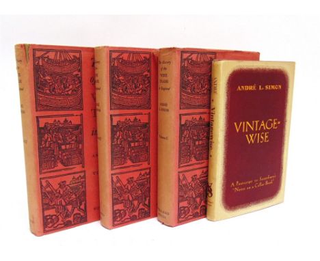 [HISTORY]. WINE Simon, Andre L. The History of the Wine Trade in England, three volumes, The Holland Press, London, 1964, mar