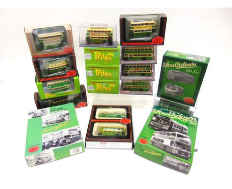 SEVENTEEN 1/76 SCALE 'SOUTHDOWN' MODEL BUSES by Exclusive First Editions (8), Corgi 'Original Omnibus Company' (5) and Britbu