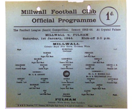 [FOOTBALL]. THIRTY-TWO PROGRAMMES. (all hole-punched).
Greenslade Taylor Hunt Collector’s Sale, 4th December 2015
LOT 1036
 
