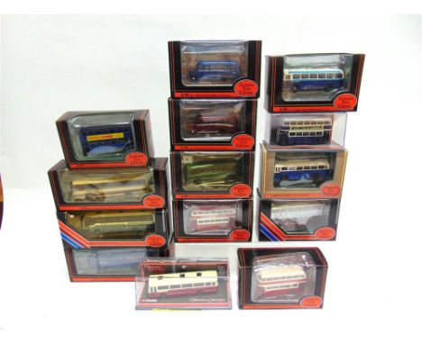 FOURTEEN 1/76 SCALE MODEL BUSES comprising eight 'Premier Travel' by Exclusive First Editions (7) and Corgi 'Original Omnibus