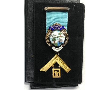 Silver and enamel masonic jewel the Stebonheath lodge 