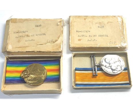 Boxed WW1 medals to m2-117174 a.cpl r.mc kenzie a.s.c 
