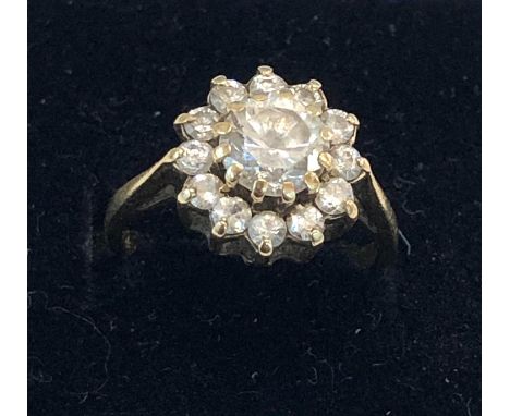 9ct gold stone set dress ring weight 3.5g 