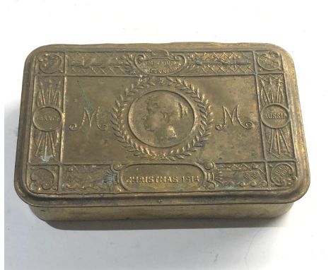 WW1 princess Mary Christmas tin with buttons etc 