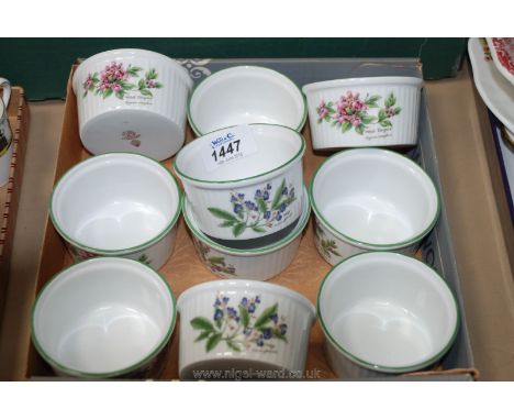 Ten Royal Worcester 'Herbs' pattern ramekin Dishes