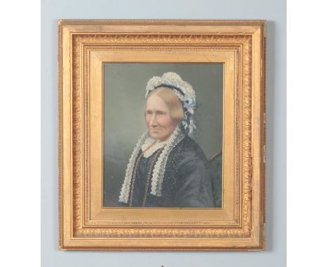 A 19th century gilt framed oil on panel, portrait of a lady. Signed J Cooper and dated 189?. 29cm x 24cm.  