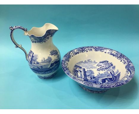 A Spode Italian wash bowl and jug