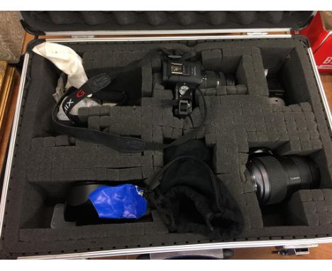 A Lumix camera and accessories