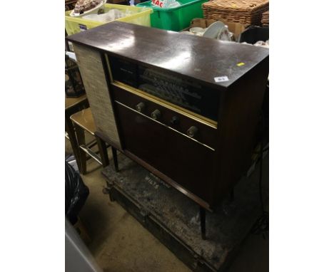 A Radiogram and a tin trunk