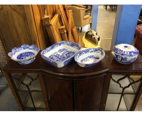 Four large pieces of Spode ItalianCondition ReportGrubby and with minor age related wear