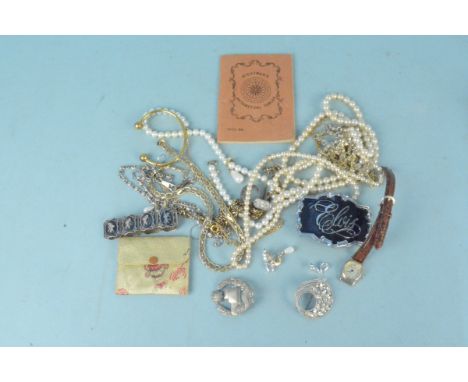 A Siam silver panel bracelet plus a quantity of costume jewellery