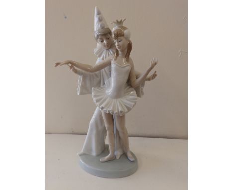 A Lladro figure group – Princess and the clown.