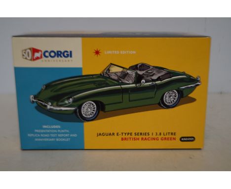 Corgi anniversary jaguar e-type mint &amp; boxed with papers