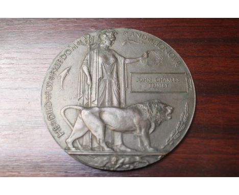 John Charles Trimby 7th Bn, East Surrey Regiment Bronze Penny with War Graved documents 