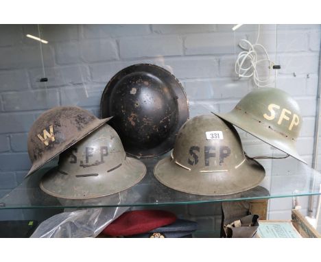 Collection of WW2 Helmets 
