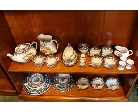Collection of Royal Worcester Palissy Game series transfer printed dinnerware 