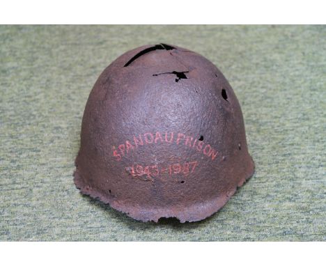 WW2 Red Army Helmet found by PFC Kato 287th Military Police Company US Army Berlin November 1989 in the grounds of Spandau Pr