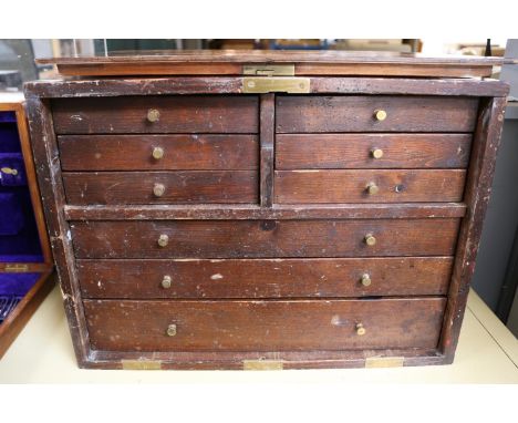 Vintage Pine Collectors Tools Chest 