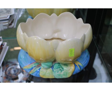 Clarice Cliff Newport Pottery Lily Planter with stamped marked to base 