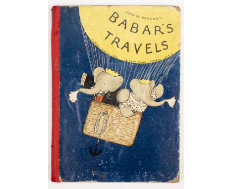 Brunhoff (Jean De). Babar's Travels, 1st edition, Methuen &amp; Co. Ltd., 1935, colour illustrations, occasional light finger