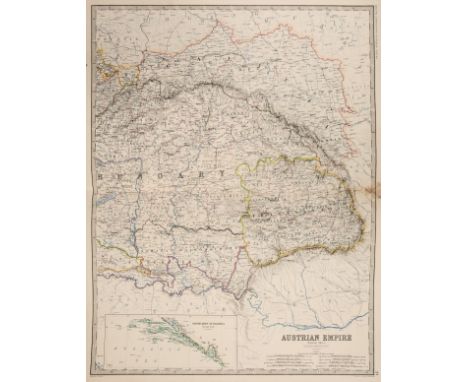 Atlases. Johnston (W. &amp; A. K. Ltd. publishers), Johnston's Royal Atlas of Modern Geography, 1910, title page with old lib