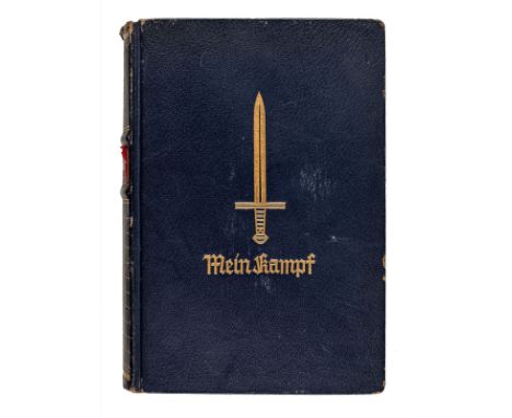 Hitler (Adolf). Mein Kampf, 2 volumes in one, Jubiläumsausgabe, Munich: Eher, 1939, portrait frontispiece, title printed in r