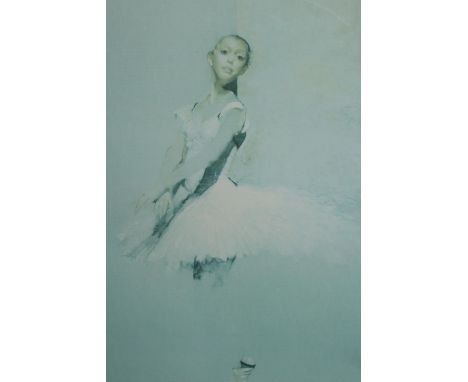 Ballet dancer. Lithograph printed in a numbered edition of 500 copies. This one is 45/500. Signed by the artist R. Heindes? H