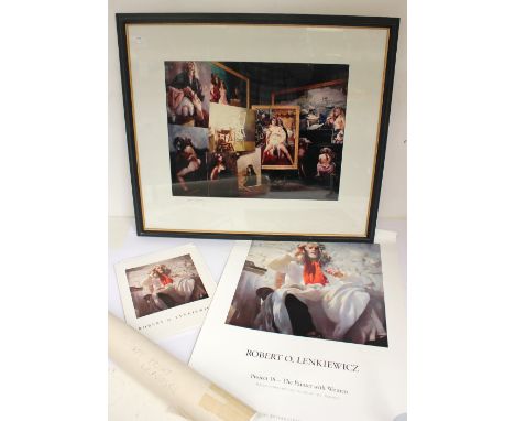A Robert&nbsp;Lenkiewicz print no. 2 / 20, together with a Robert Lenkiewicz catalogue from the Halcyon Gallery, and matching