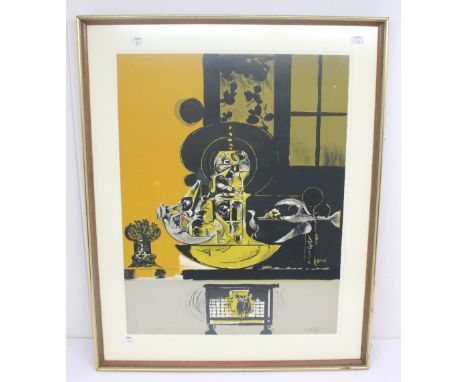 Graham Sutherland O.M. (British, 1903-1980), "La Tour des Oiseaux" a limited edition lithograph in colours, 1975, signed in p