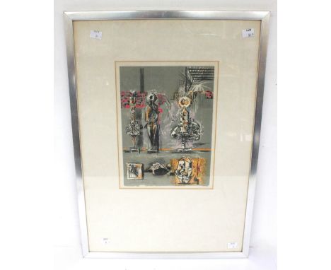 Graham Sutherland O.M. (British, 1903-1980), "Three figures in a Garden", a limited edition lithograph in colours, 1961, sign