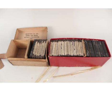 Two boxes of lantern slides, Northern Italy