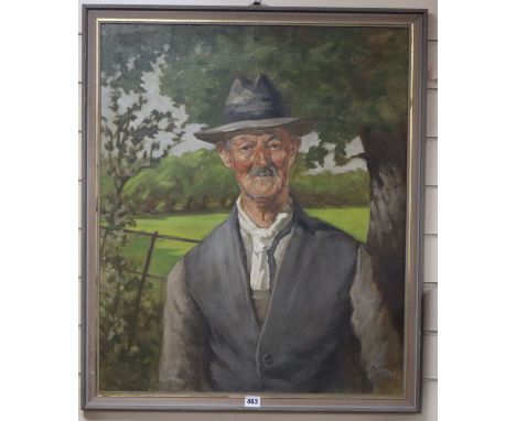 J. Morrish Woodruffeoil on canvasPortrait of a farmersigned75 x 62cm