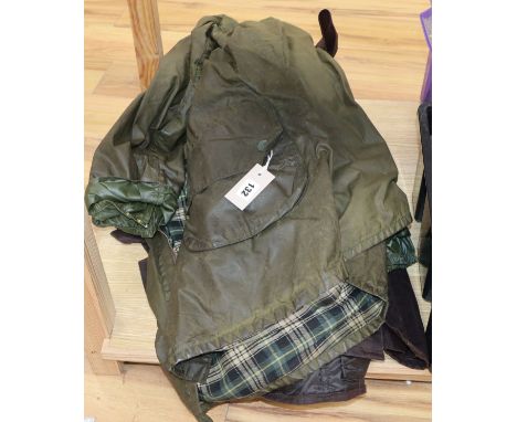 A vintage Barbour jacket and a Backhouse wax jacket