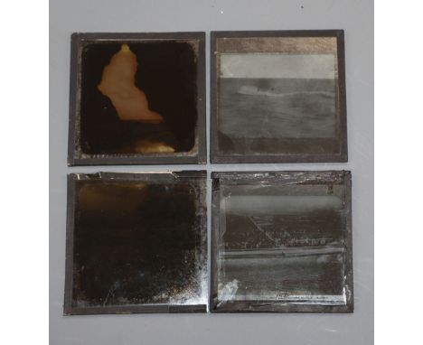 A quantity of magic lantern slides including naval, military, architecture and landscapes