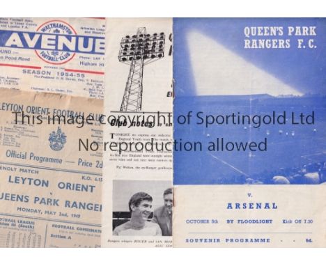 QPR     Twenty programme for Friendlies from 1949 onwards including home v Arsenal 53/4 and England Youth XI 65/6 and aways v