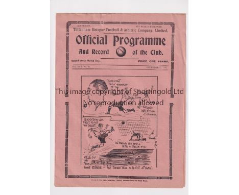 TOTTENHAM HOTSPUR    Programme for the home London Combination match v Fulham Reserves 11/12/1937.    Generally good
