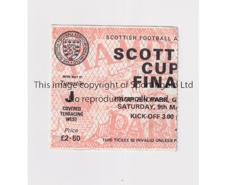 1992 SCOTTISH CUP FINAL / RANGERS V AIRDRIE     Ticket for the match at Hampden Park 9/5/1992, slightly creased.      General