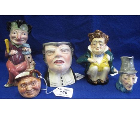 Melba ware punch Toby jug together with a Burleigh ware Toby jug, Buzfuz character jug etc.  (5)(B.P. 24% incl. VAT) 