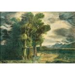 Unleserlich signiert P.H. Pastell Malerei expressive Landschaft, 1. Hälfte 20. Jahrhundert
