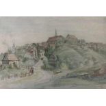 Becker, Peter (1828-1904) Umkreis, Aquarell Ansicht Waldeck um 1880