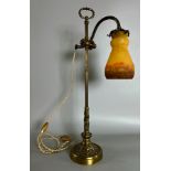 Tischlampe L.V. de Croismare Grandes Verreries de Croismare / Muller Frères Leselampe Jugendstil