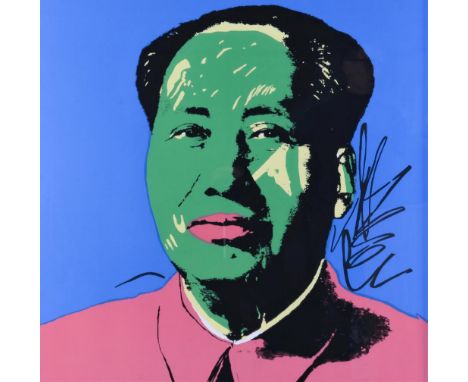 Warhol, Andy, after, Mao Tse Tung, screenprint 90 x 90 cm.WARHOL, ANDY, naar, Mao Tse Tung, zeefdruk 90 x 90 cm.